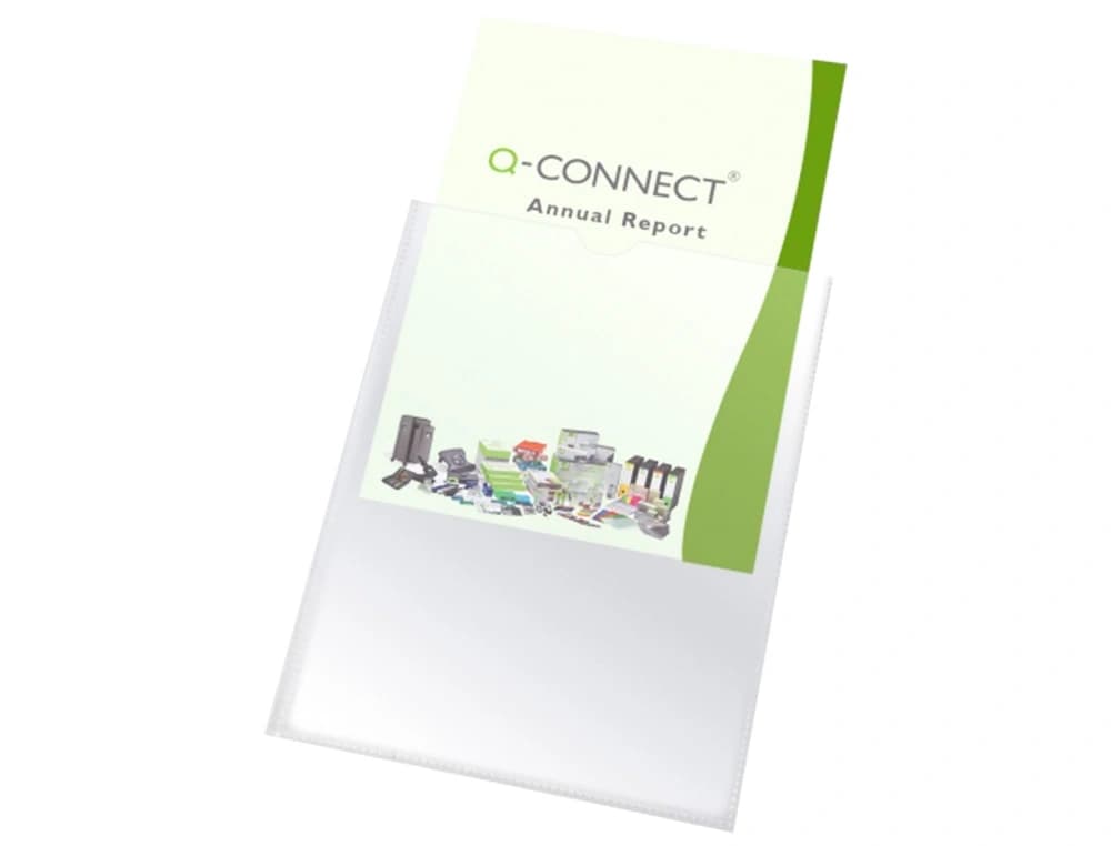 Funda portadocumento folio 90 micras pvc transparente
