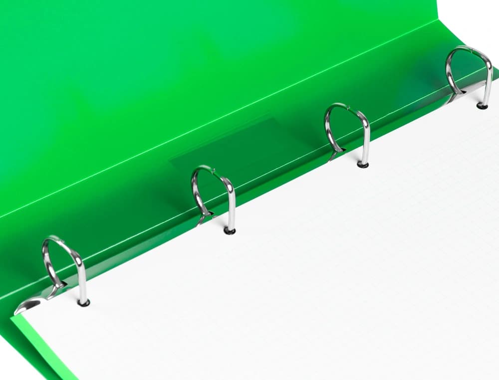 Carpeta Liderpapel A4 de polipropileno con 4 anillas mixtas de 25 mm – Verde manzana