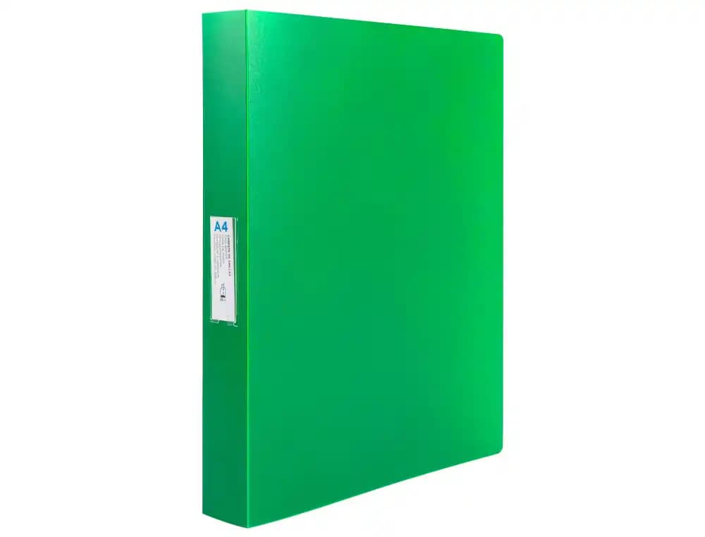 Carpeta Liderpapel A4 de polipropileno con 4 anillas mixtas de 25 mm – Verde manzana