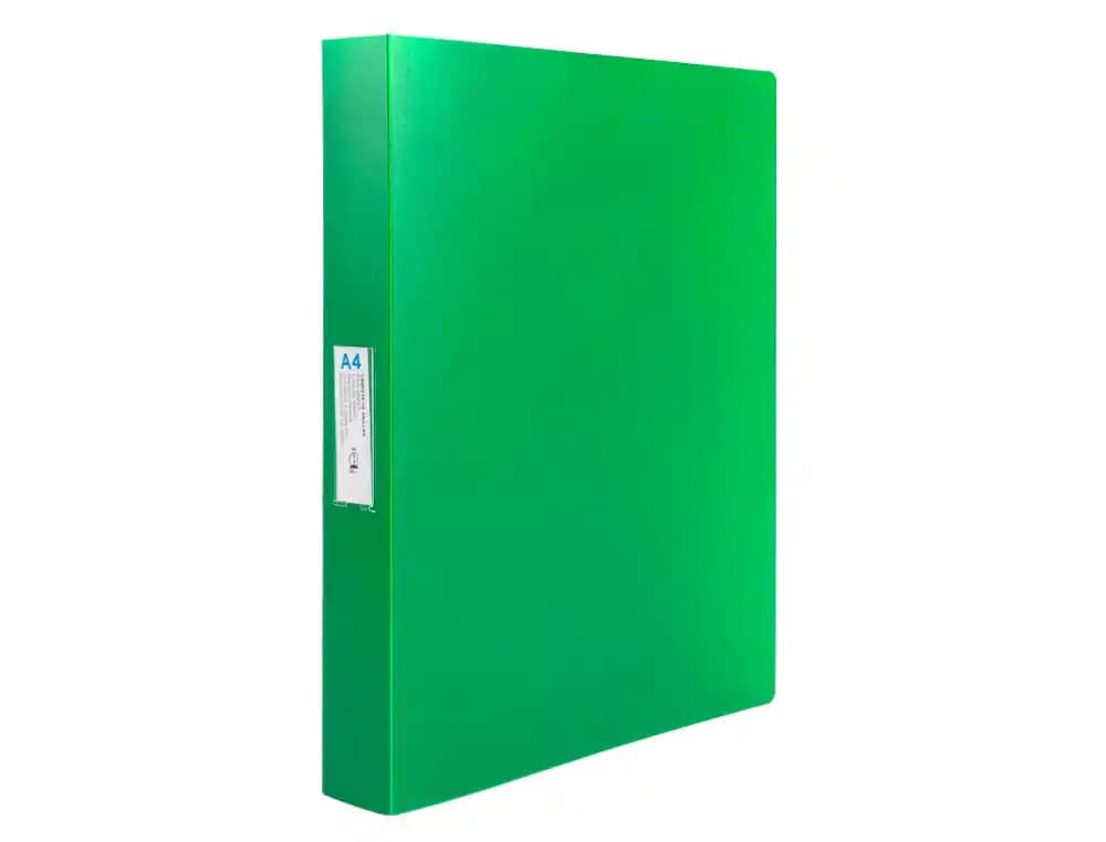 Carpeta Liderpapel A4 de polipropileno con 4 anillas mixtas de 25 mm – Verde manzana