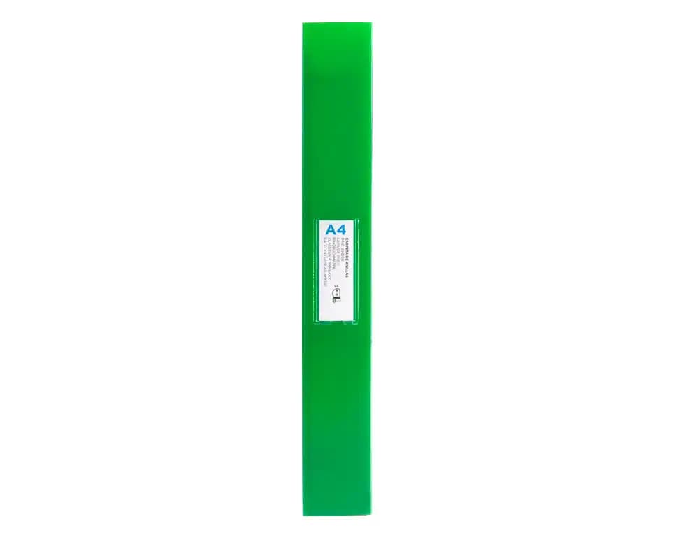 Carpeta Liderpapel A4 de polipropileno con 4 anillas mixtas de 25 mm – Verde manzana
