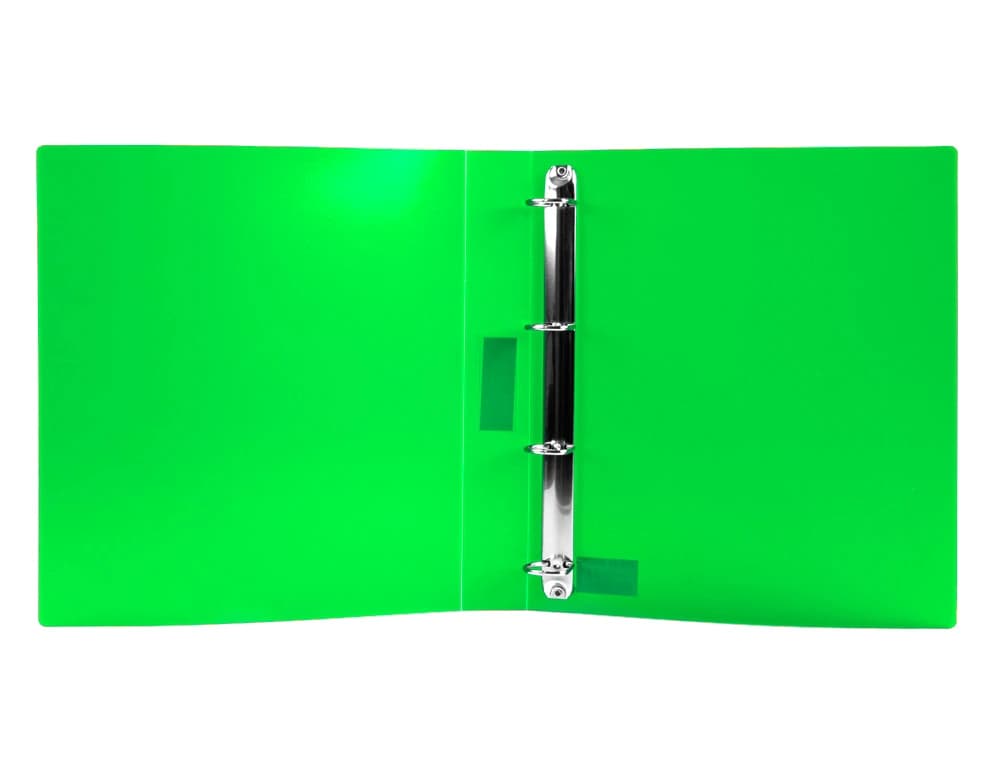 Carpeta Liderpapel A4 de polipropileno con 4 anillas mixtas de 25 mm – Verde manzana