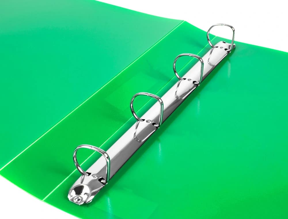 Carpeta Liderpapel A4 de polipropileno con 4 anillas mixtas de 25 mm – Verde manzana