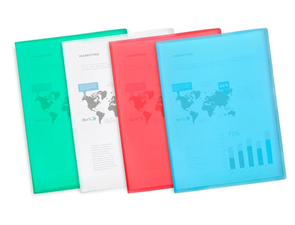 Carpeta liderpapel escaparate 10 fundas polipropileno din a4 verde translucido