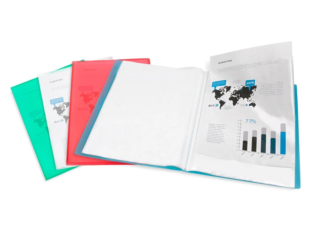 Carpeta liderpapel escaparate 10 fundas polipropileno din a4 verde translucido