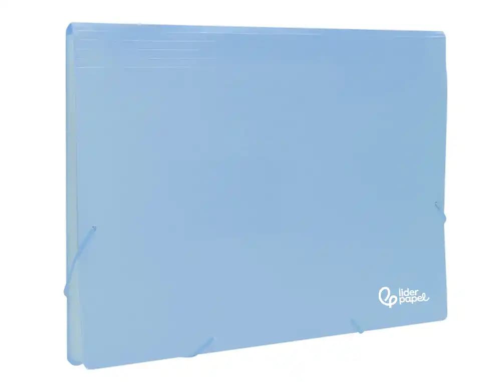 Carpeta clasificadora de fuelle Liderpapel A4 de polipropileno opaco con 13 departamentos – Celeste