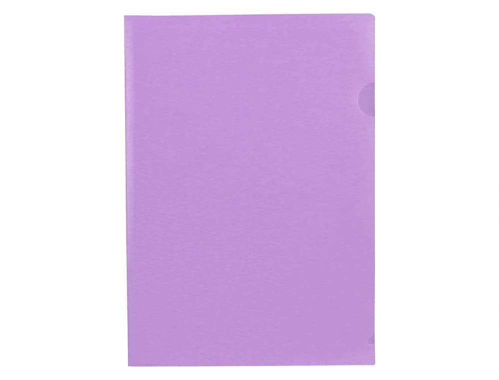 Carpeta dossier Liderpapel de polipropileno opaco con uñero, DIN A4, 20 hojas – Lavanda