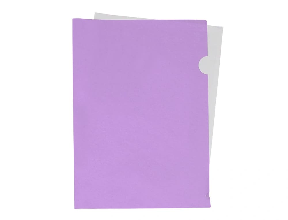 Carpeta dossier Liderpapel de polipropileno opaco con uñero, DIN A4, 20 hojas – Lavanda