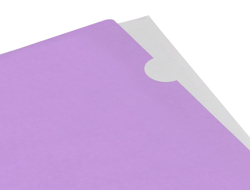 Carpeta dossier Liderpapel de polipropileno opaco con uñero, DIN A4, 20 hojas – Lavanda