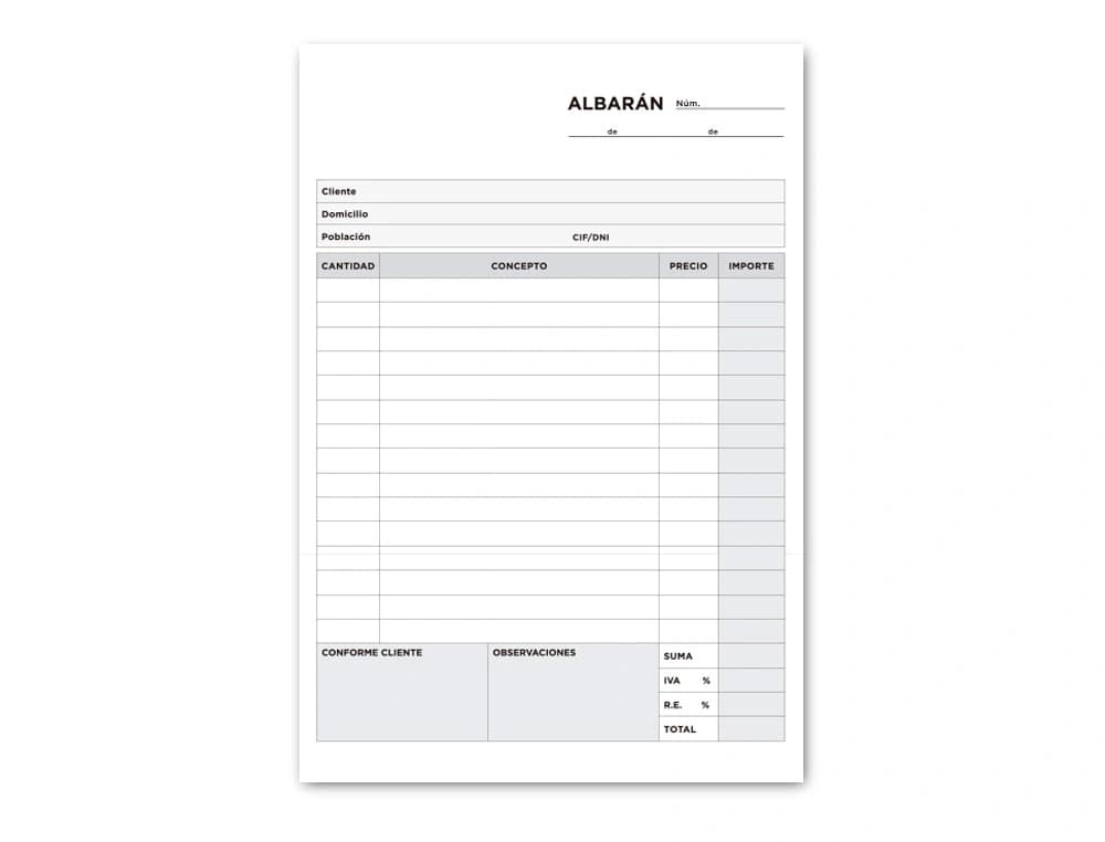 Talonario liderpapel albaran cuarto original t115