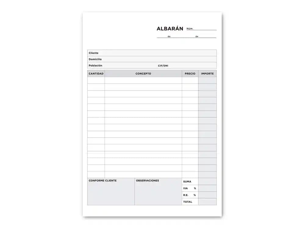 Talonario liderpapel albaran cuarto original t115