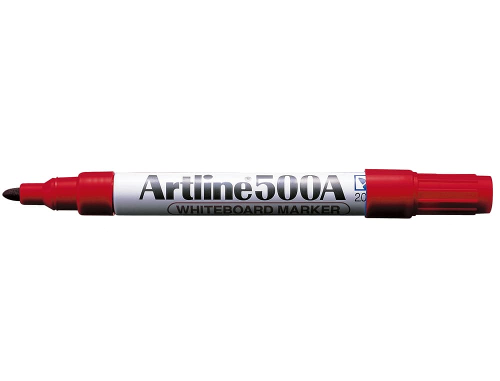 Rotulador de pizarra Artline EK-500 recargable de punta redonda de 2 mm con cuerpo de aluminio – Rojo
