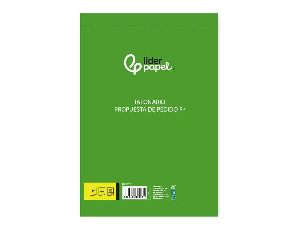 Talonario liderpapel pedidos folio original y copia t225