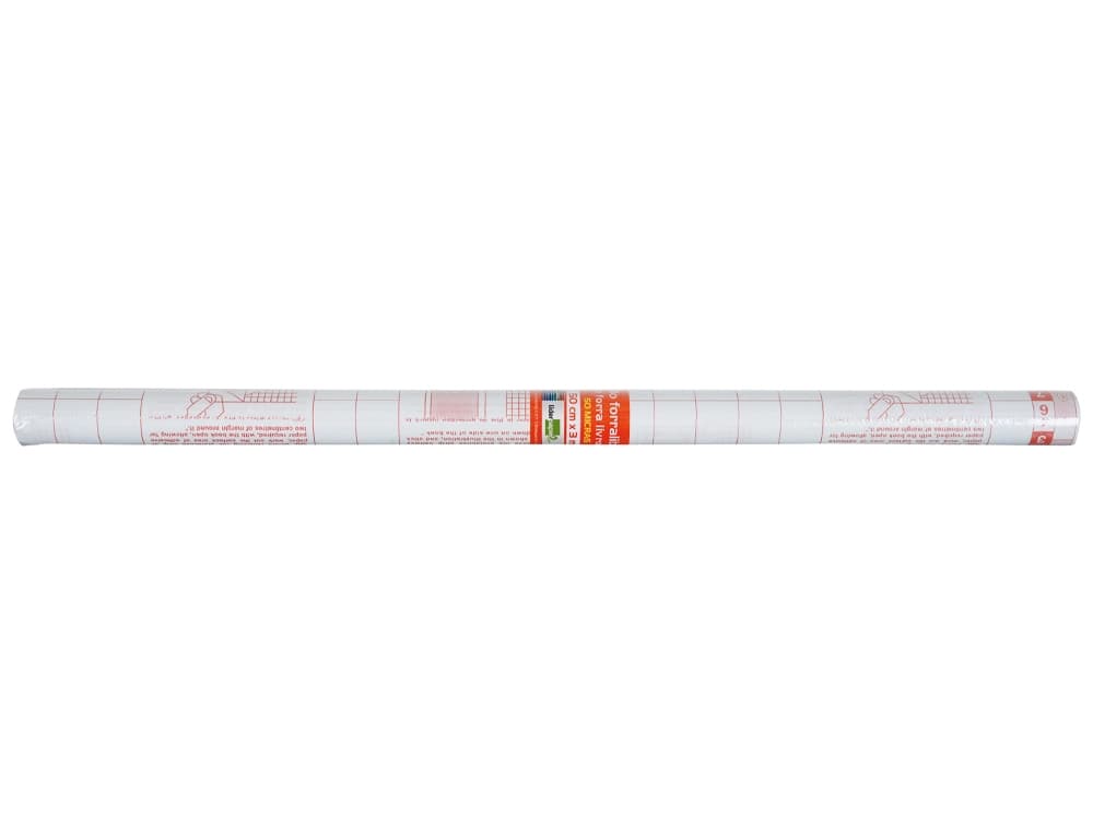 Rollo plastico adhesivo liderpapel 0.50x1.50 50 mc forralibros removible