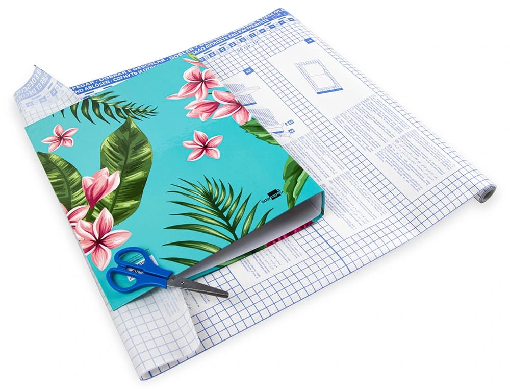 Rollo plastico adhesivo liderpapel 0.50x1.50 50 mc forralibros removible