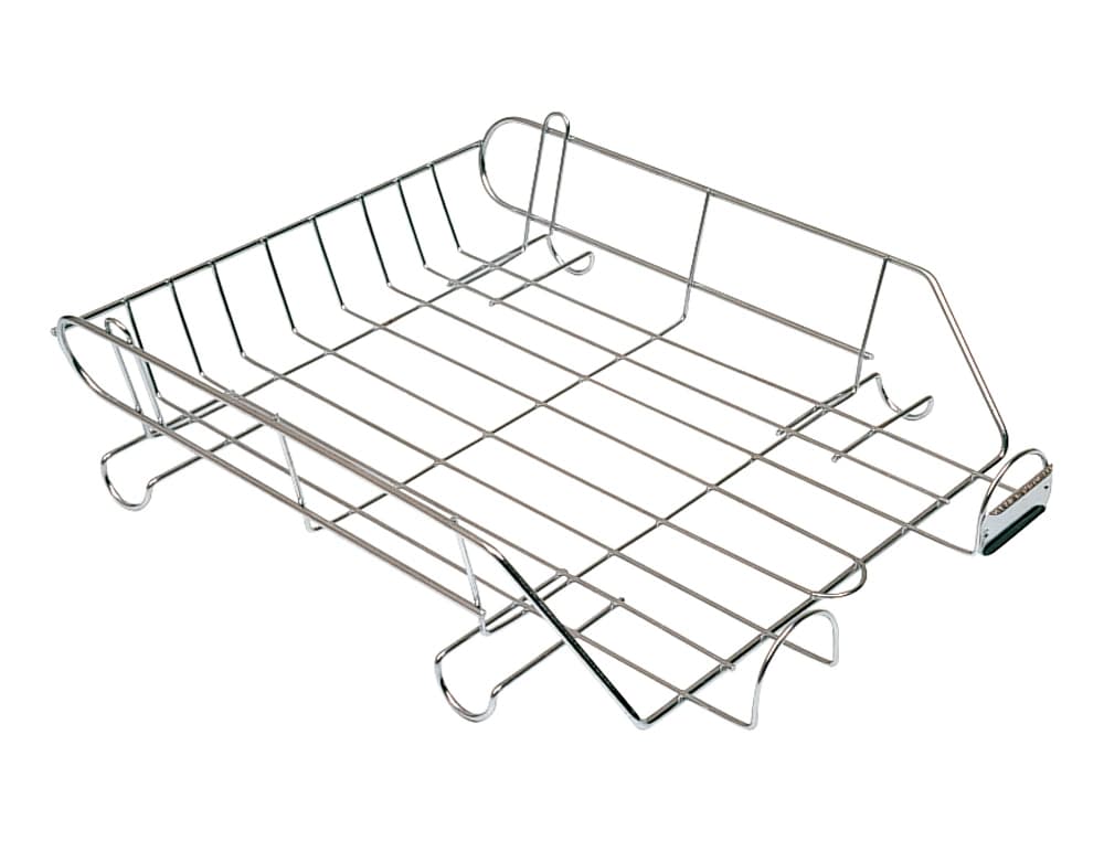 Bandeja sobremesa metalica q-connect cromada 370x275 mm