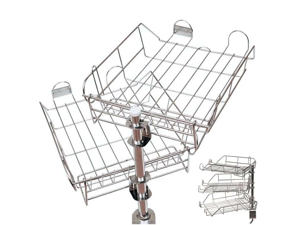 Bandeja sobremesa metalica q-connect cromada 370x275 mm