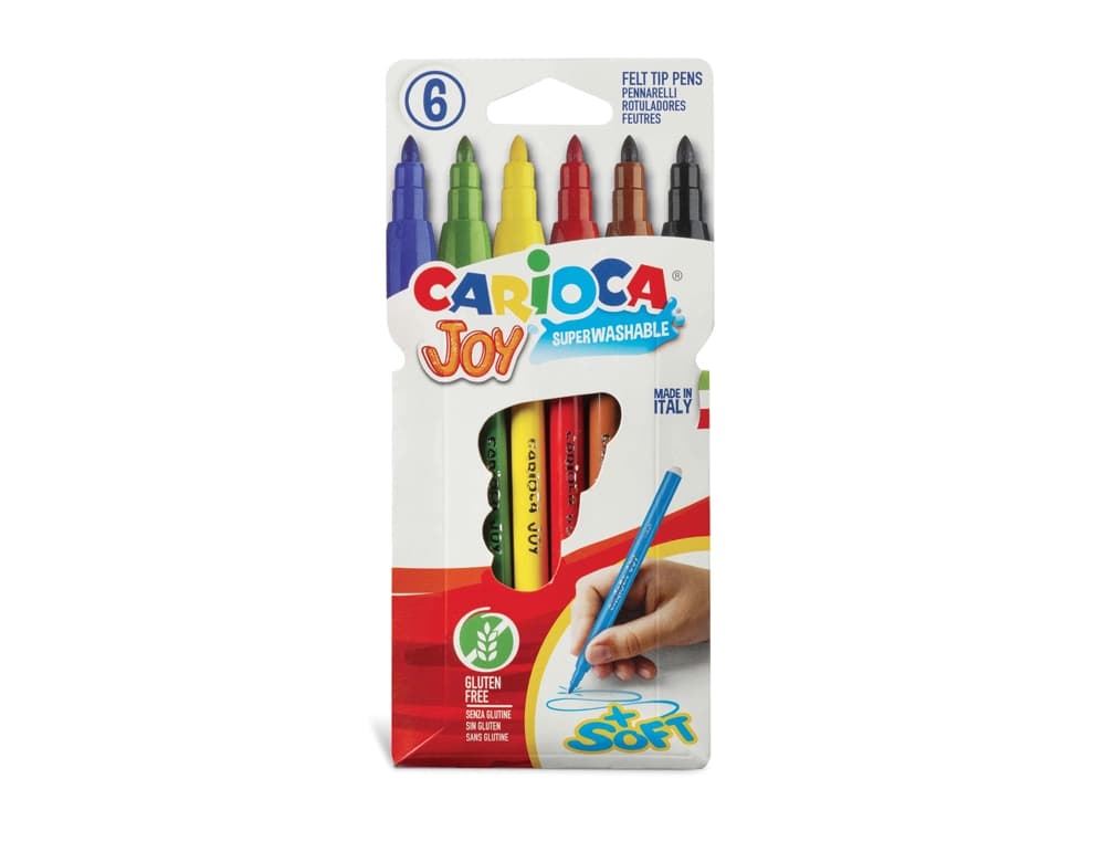Rotulador carioca joy caja de 6 colores surtidos