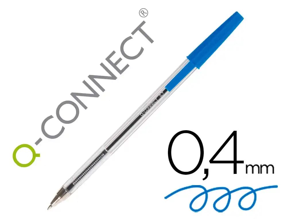 Q-connect Boligrafo transparente q-connect kf26039