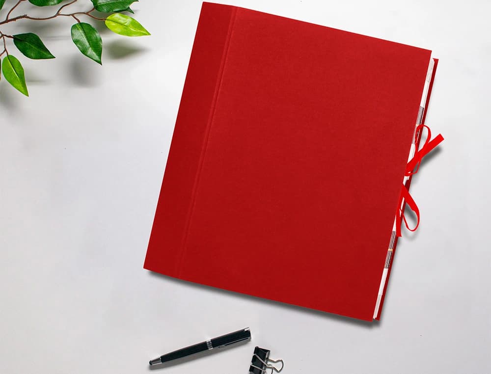 Carpeta de fuelle Liderpapel de cartón forrado – Burdeos