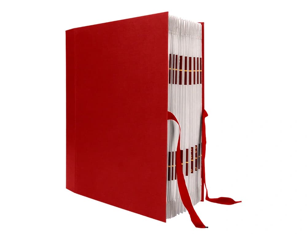 Carpeta de fuelle Liderpapel de cartón forrado – Burdeos