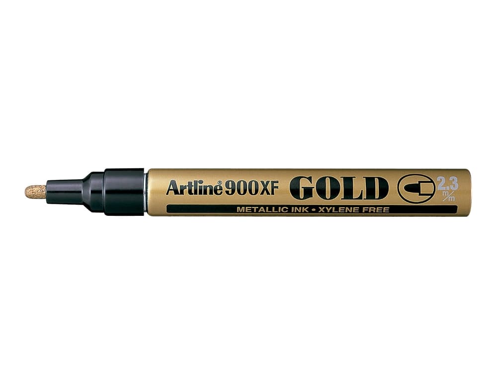 Rotulador permanente Artline EK-900 de tinta metálica con punta redonda de 2,3 mm – Oro