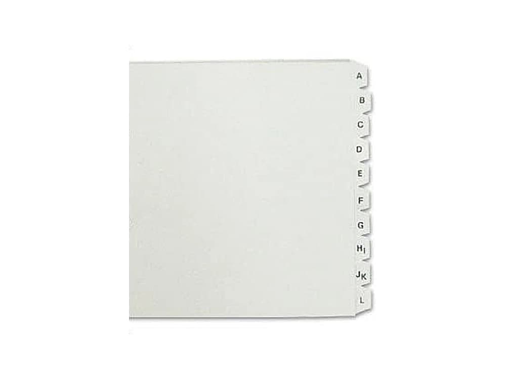 Separador alfabetico multifin 3003 plastico cuarto apaisado 20 pestañas 215x155 mm