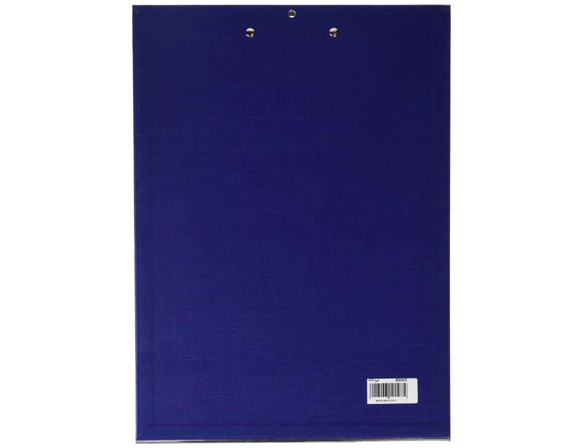 Portanotas pardo carton forrado pvc folio con pinza metalica