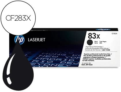 Hp Toner hp cf283x laserjet pro mfp m201n/mfp m201dw/mfp m225 alta capacidad negro 2200 pag