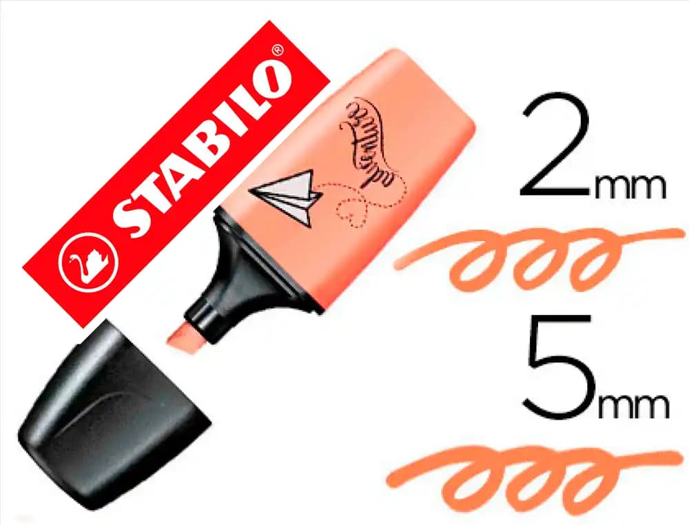 Stabilo Rotulador stabilo boss mini pastel love melocoton sedoso