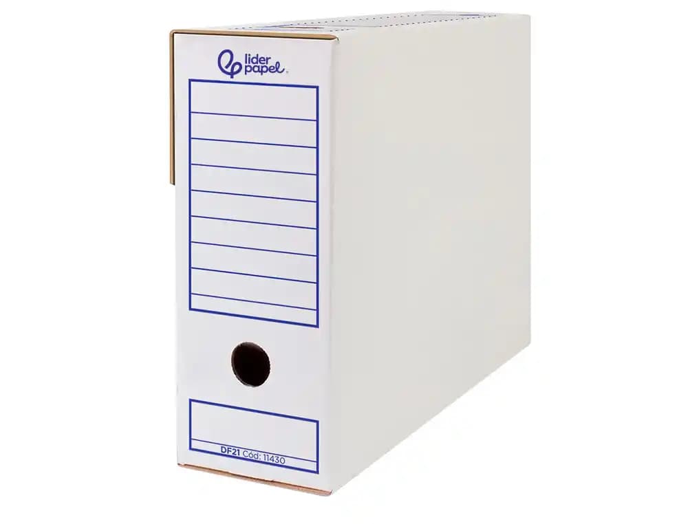 Caja de archivo definitivo Liderpapel de cartón – Blanco