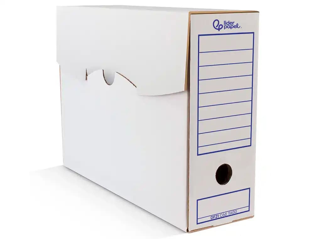 Caja de archivo definitivo Liderpapel de cartón – Blanco