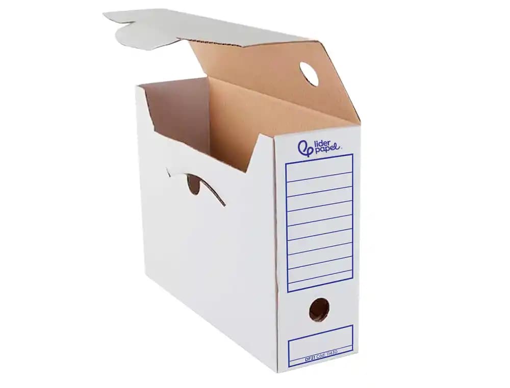 Caja de archivo definitivo Liderpapel de cartón – Blanco