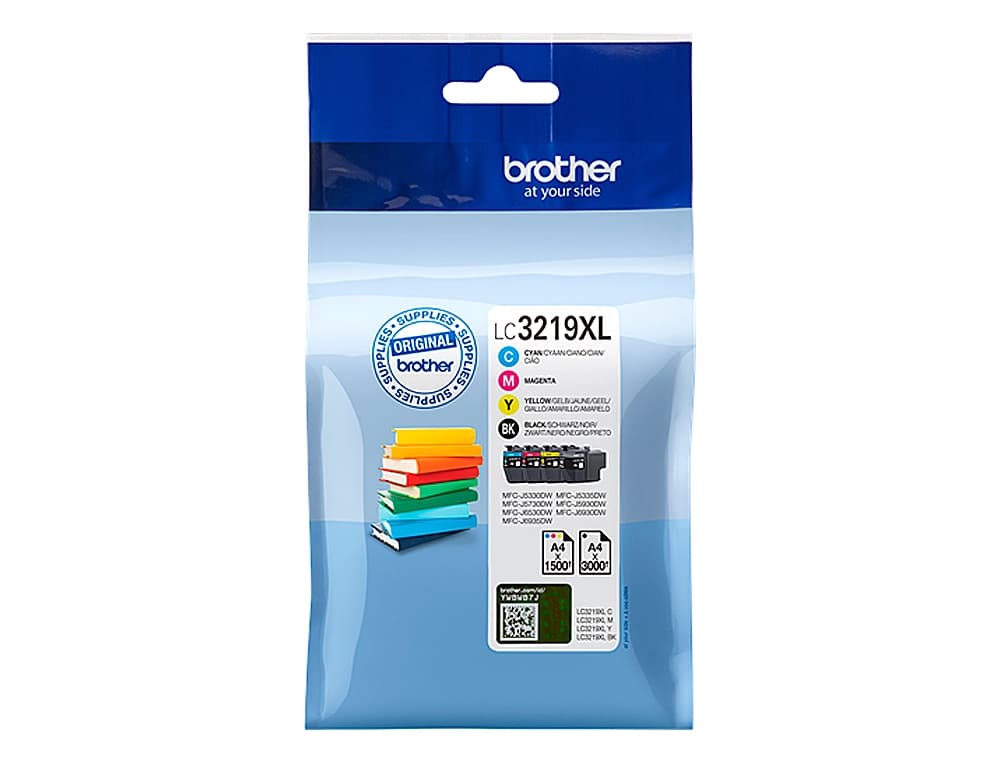 Ink-jet brother lc3219xlval multipack 4 colores negro / amarillo / cian / magenta alta capacidad 3000 pag negro