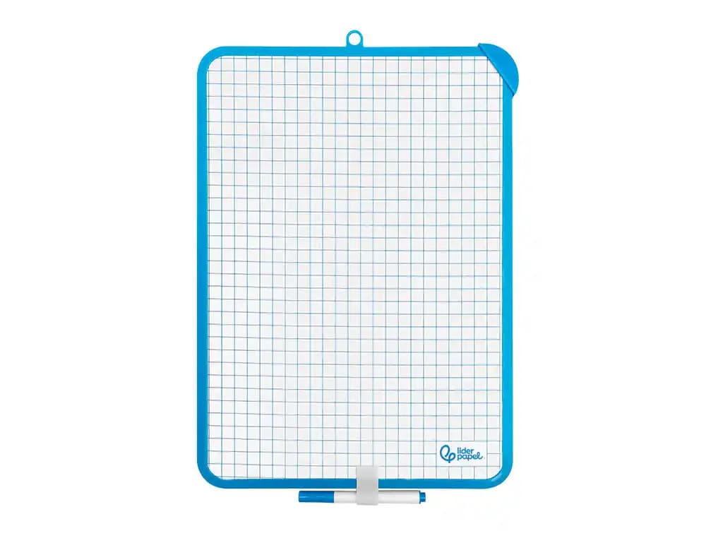 Pizarra blanca liderpapel 25x35 cm con rotulador y borrador