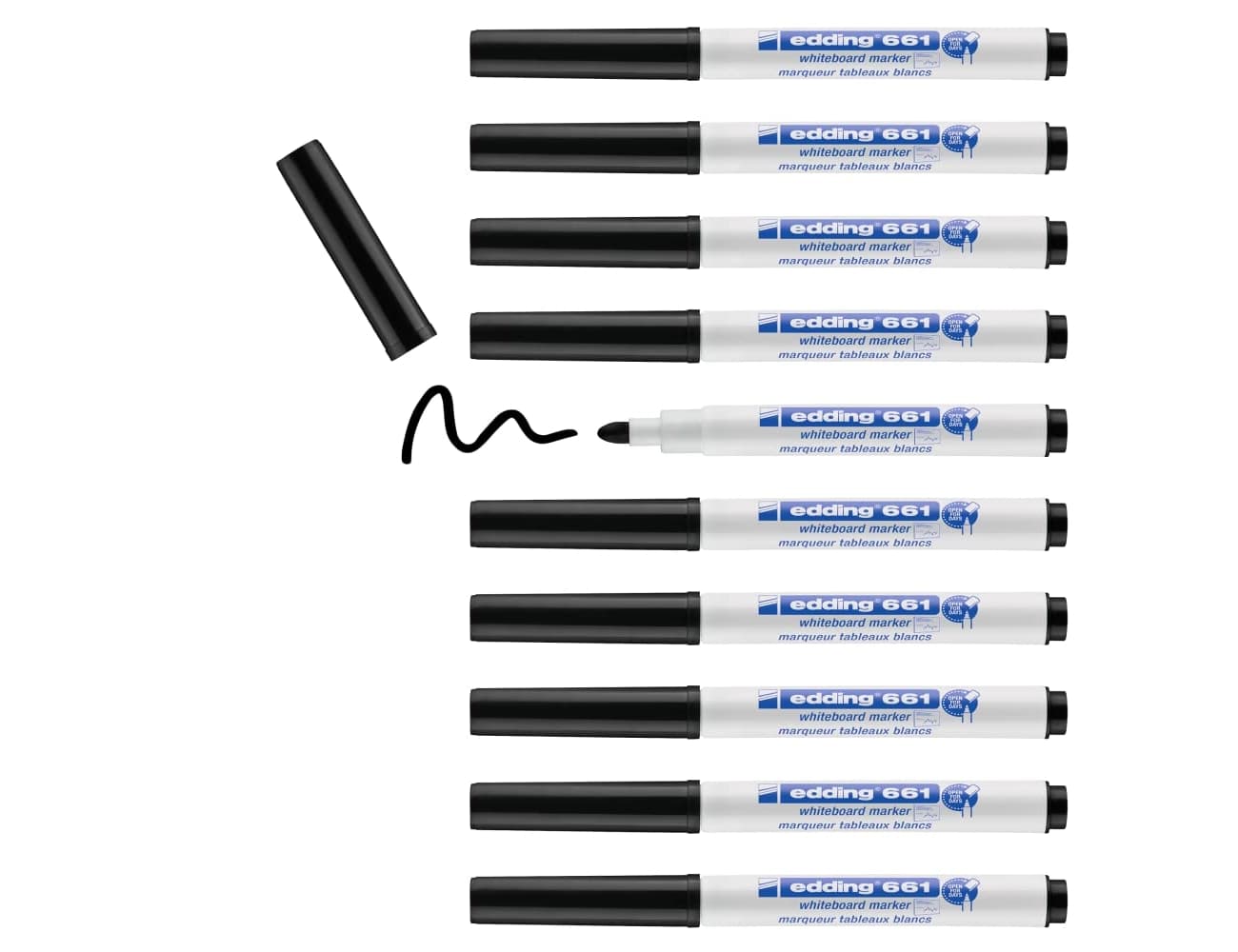 Rotulador edding para pizarra blanca 661 punta redonda 1-2 mm