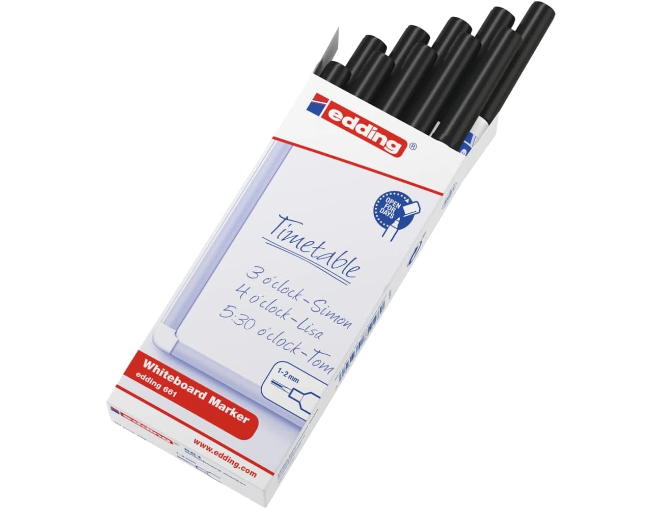 Rotulador edding para pizarra blanca 661 punta redonda 1-2 mm