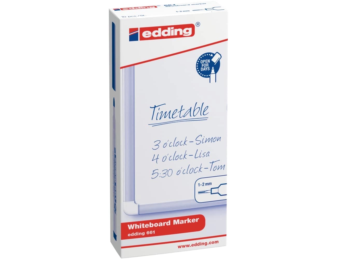 Rotulador edding para pizarra blanca 661 punta redonda 1-2 mm
