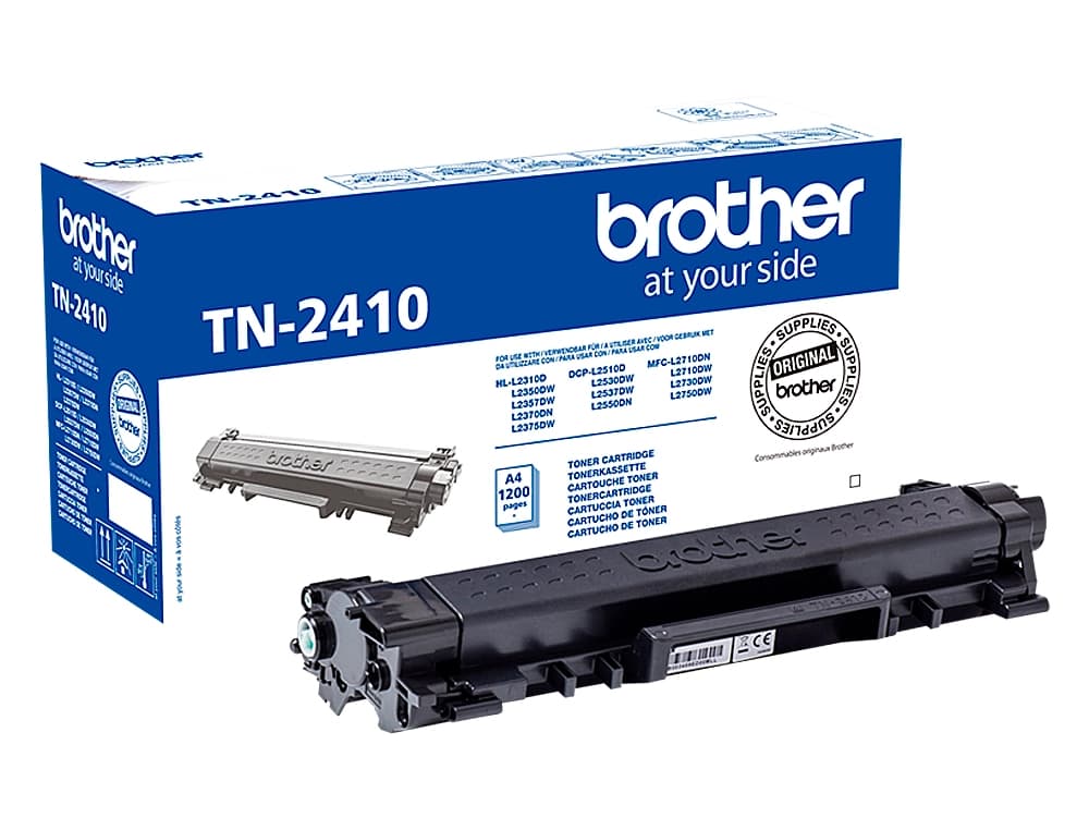 Toner brother tn-2410 para dcp-l2510 / 2530 / 2550 / hl-l2375 negro 1200 pag