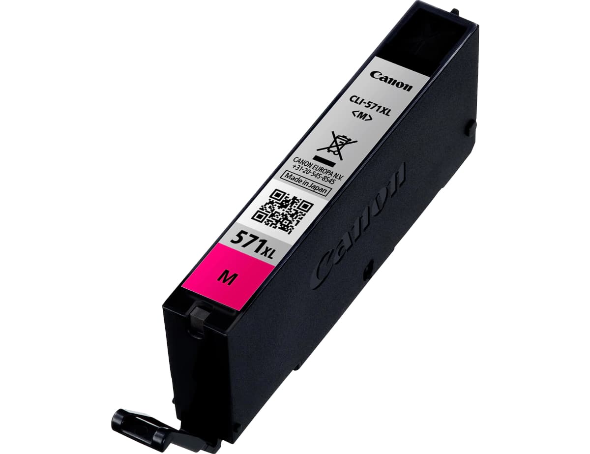 Cartucho de tinta original Canon CLI-571XL para PIXMA MG6852, TS6050 y TS8050, 500 páginas – Magenta
