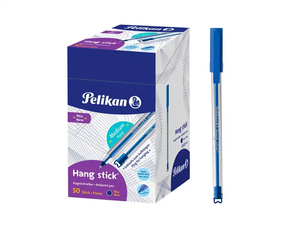Bolígrafo Pelikan Hang Stick con gancho para colgar – Azul