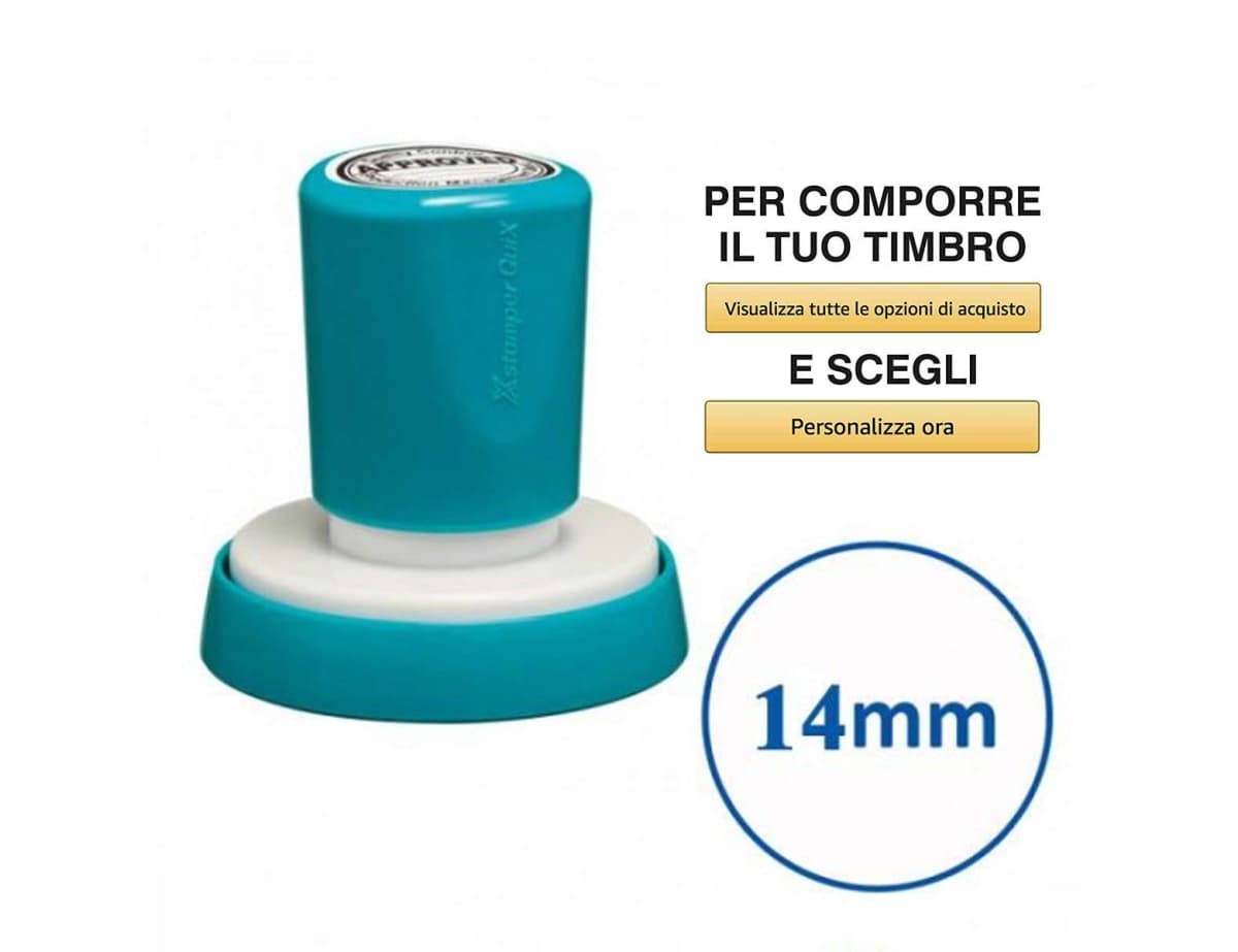 Sello x'stamper quix personalizable redondo diametro 14 mm q-32