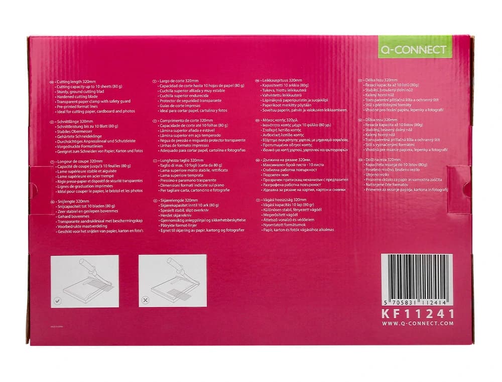 Cizalla q-connect metalica de palanca a4 capacidad corte 10 hojas
