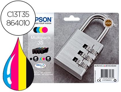 Epson Ink-jet epson 35 t3586 pro wf-4720dwf / 4725dwf / 4730dtwf / 4740dtwf multipack negro amarillo cian magenta