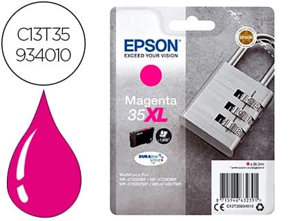 Epson Ink-jet epson 35xl t3593 pro wf-4720dwf / 4725dwf / 4730dtwf / 4740dtwf magenta alta capacidad 1900 paginas