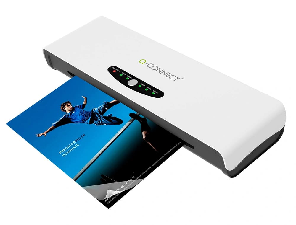 Plastificadora q-connect din a3 alto rendimiento frio/ caliente cuatro rodillos hasta 250 mc