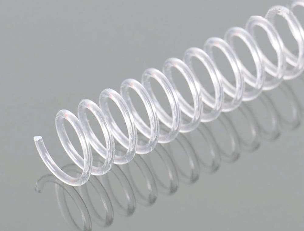 Espiral plastico q-connect transparente 32 5:1 14mm 1,8mm caja de 100 unidades