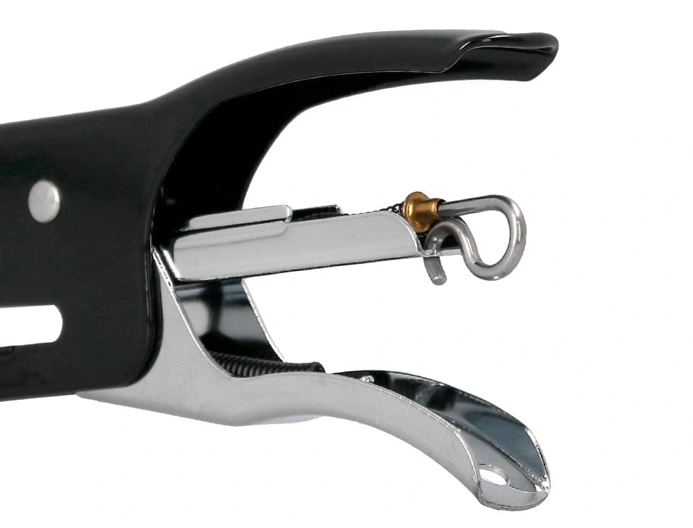 Grapadora q-connect de tenaza kf22340 metalica color negro capacidad 12 hojas usa grapas numero 10