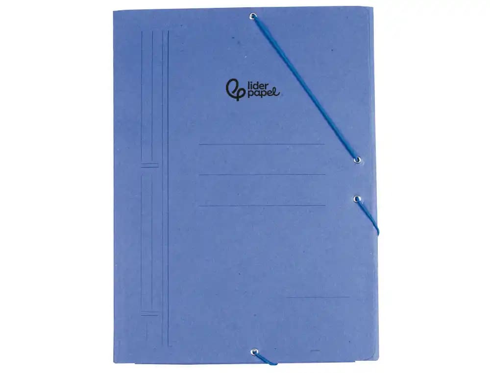 Carpeta liderpapel gomas tres solapas carton compacto folio