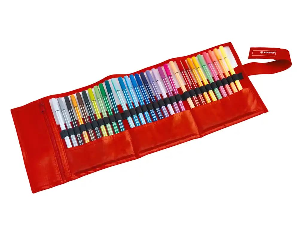 Rotulador stabilo punta de fibra pen 68 estuche rollerset de 30 unidades colores surtidos